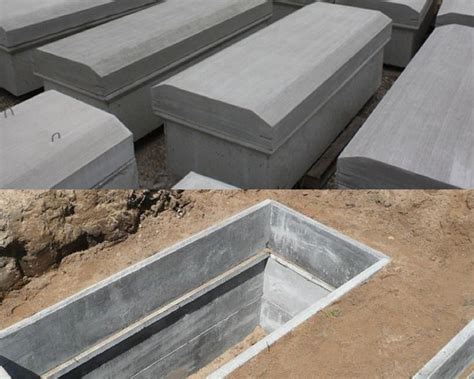 metal box on grave|cemetery burial containers.